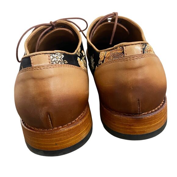 Taft Jack Mens Dress Shoe Eden Size 43.5 EU 10.5 US Leather Handmade Floral - Picture 4 of 8